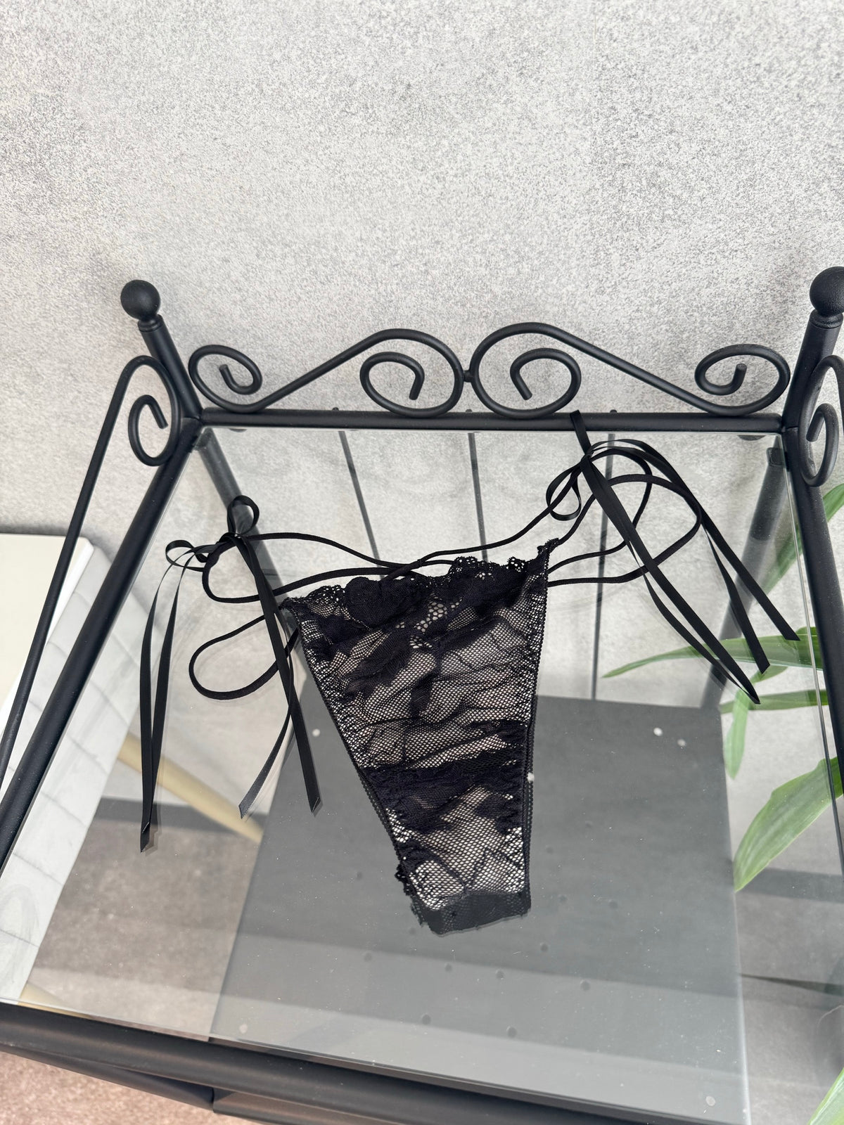 Cross Code Shorts Bow T-back Nude Black リボンTバックショーツ 商品画像