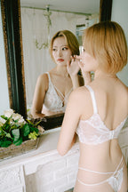 Cross Code Bra Nude White G〜Jカップのグラマーサイズブラジャー バックスタイル